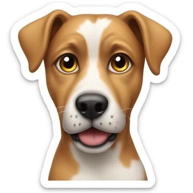 Dog with a muzzle  sticker