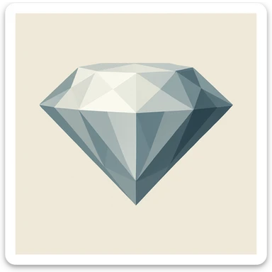 diamond, geometric style, sharp edges, minimalistic sticker