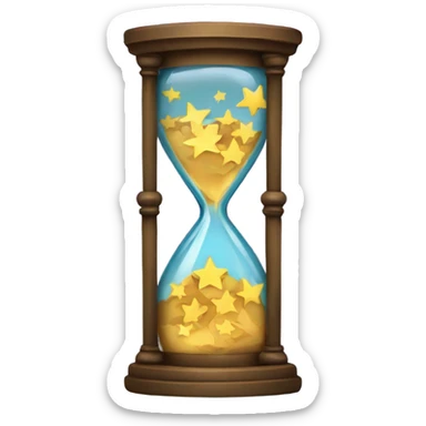 Hourglass filled with stars  sticker