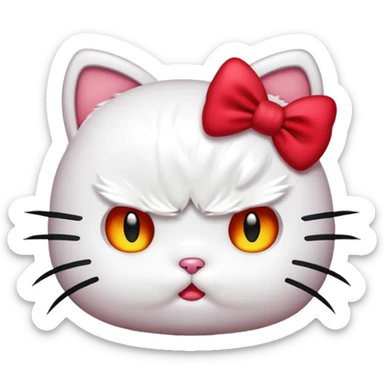 Angry hello kitty sticker