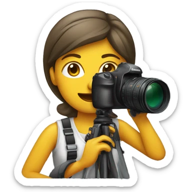 Female photographer sticker