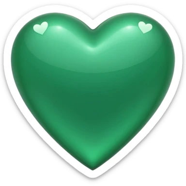 Emerald green heart emoji sticker