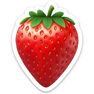 Pink heart in strawberry sticker