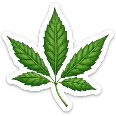 weed leaf sticker