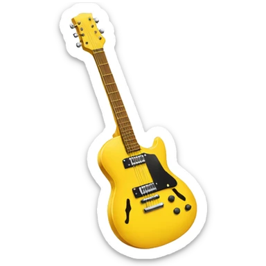 Yellow guitar sticker