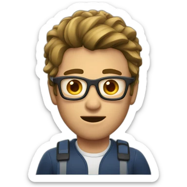 david explicando las reglas de un juego sticker