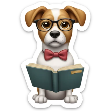 a professor dog sticker