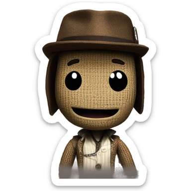 sackboy from littlebigplanet for the playstation three sticker