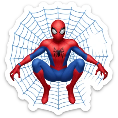 do a spider man and spider webweb sticker
