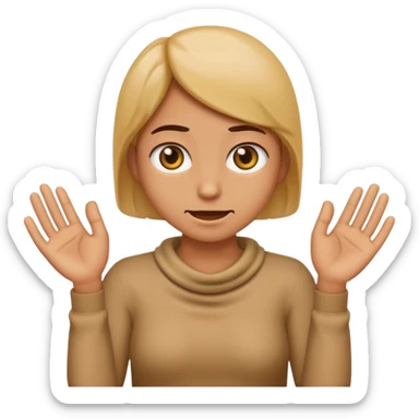 Emoji with eyes rolled back, hands clenched on neck  sticker