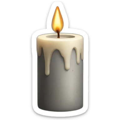 candle in a concrete vesssel sticker