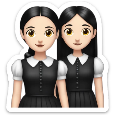 wednesday addams and enid sticker