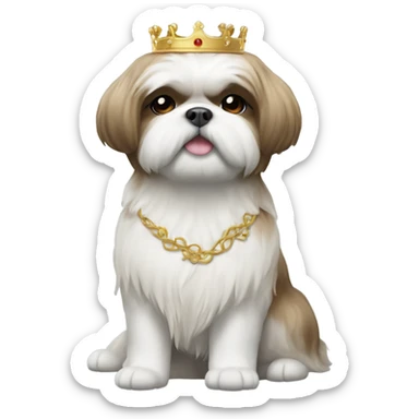 Shih-tsu avec une couronne  sticker