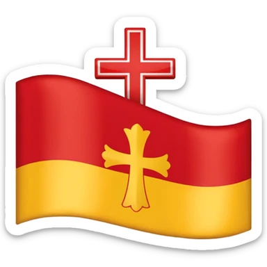 drapeau Lorraine jaune et rouge sticker