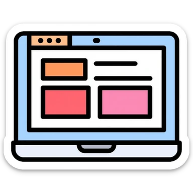 News website showing latest articles and headlines sticker