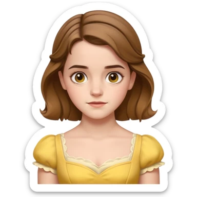 emma watson as belle Cinematic Realistic sticker