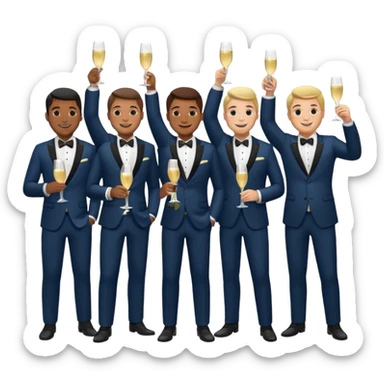 reception men  sticker