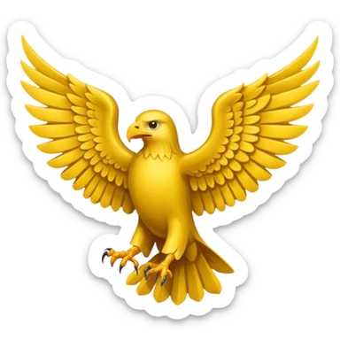 Mach mir einen Emoji aus der Aramäischen Flagge mit dem gelben adler sticker