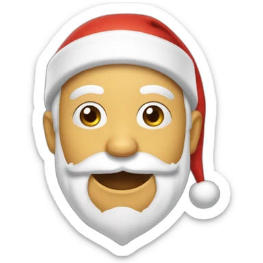 Una langosta disfrazada de santa claus sticker