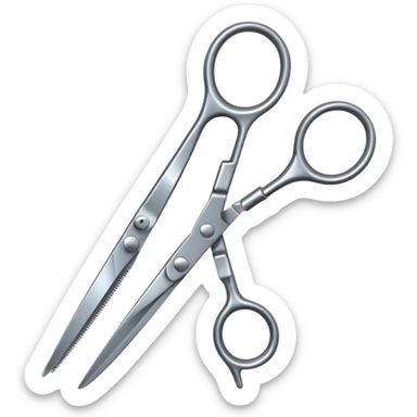 hairdressing scissors with finger rest sticker