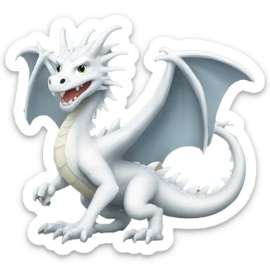 white dragon  sticker