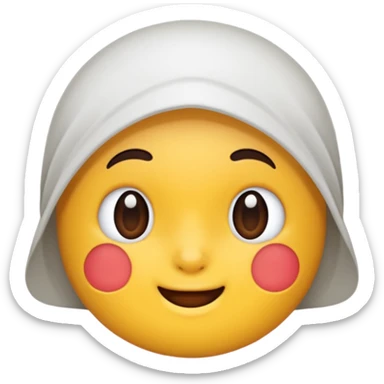 Berwarna putih berbulu dan lucu sticker