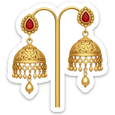 Jhumka single emoji sticker