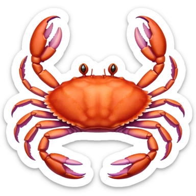 Soft pink luminous crab sticker