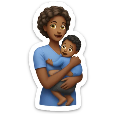 Mother with toddler  sticker