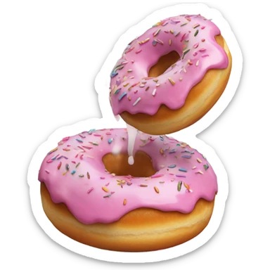 Donuts are pouring out of the cloud sticker