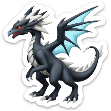 Zekrom-Silvally-Fakémon-hybrid-creature (full body)  sticker