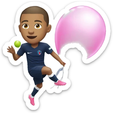 Mbappe with baloon  sticker