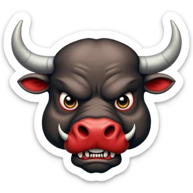 tattooed-scary-looking-bulls-with-heavy-face-tattoes sticker