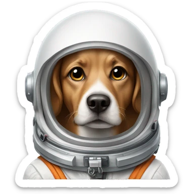 very smart dog who is an astronaut sticker