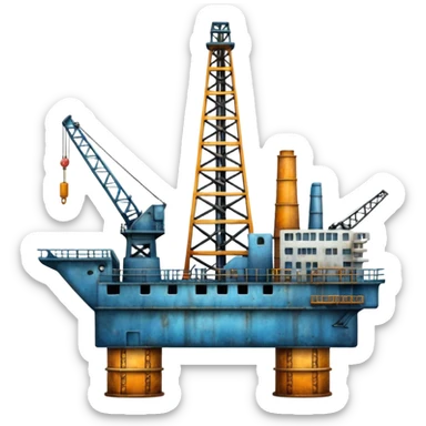 Oil rig sticker