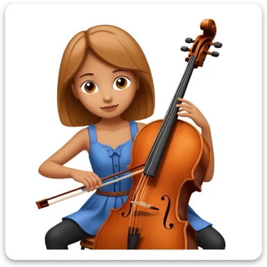 girl playing cello sticker