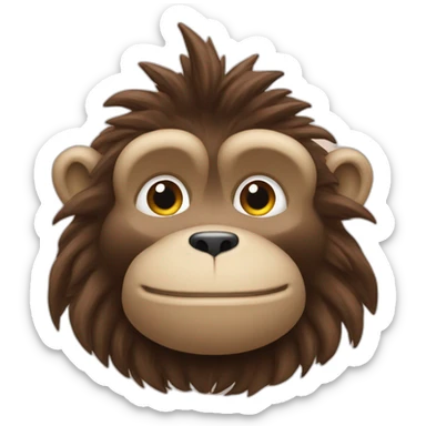 Un castor avec une tête de singe sticker