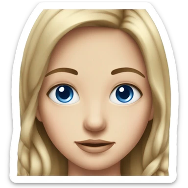 outdoor portrait of a girl with blue eyes sticker