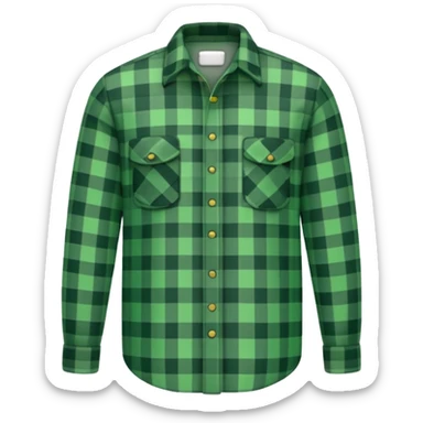 green lumberjack shirt sticker