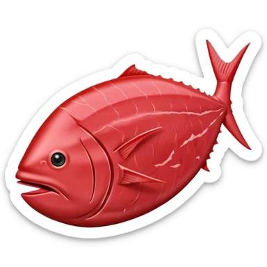 a chunk of tuna meat sticker