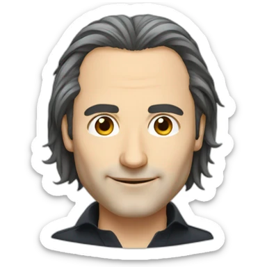 Xavier Niel from Free face big nose balding semi-long hair sticker