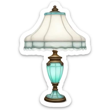 White Tiffany lamp sticker