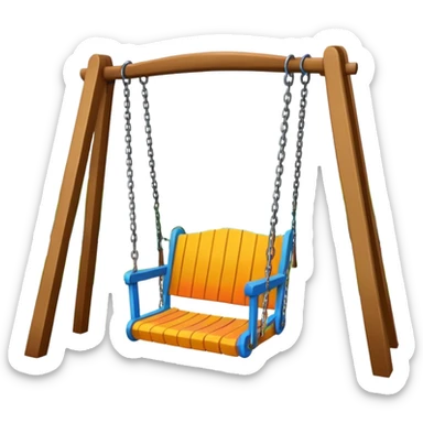 Swing in a park sticker