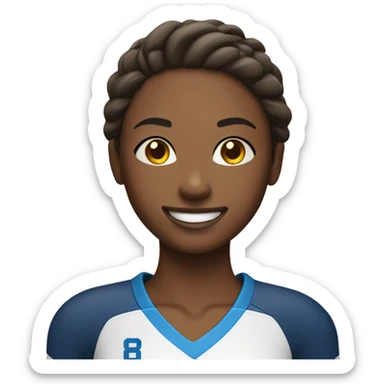 happy girl in volleyball uniform sticker