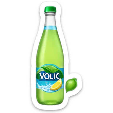 Bouteille d'eau volvic sticker