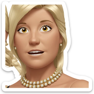 blonde girl in elegant dress sticker