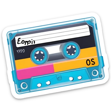 Realistic 1990’s mix tape sticker