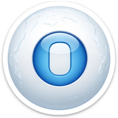 Snowball with blue outline , with the word book inside sticker