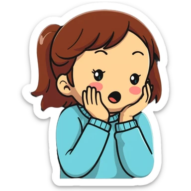 girl crying sticker