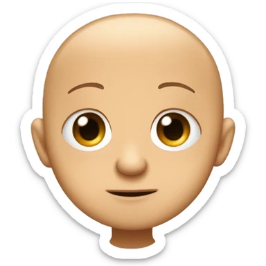 tan stewie brown with big eyes sticker